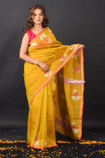Load image into Gallery viewer, Sunlit Petals Tissue Linen Saree
