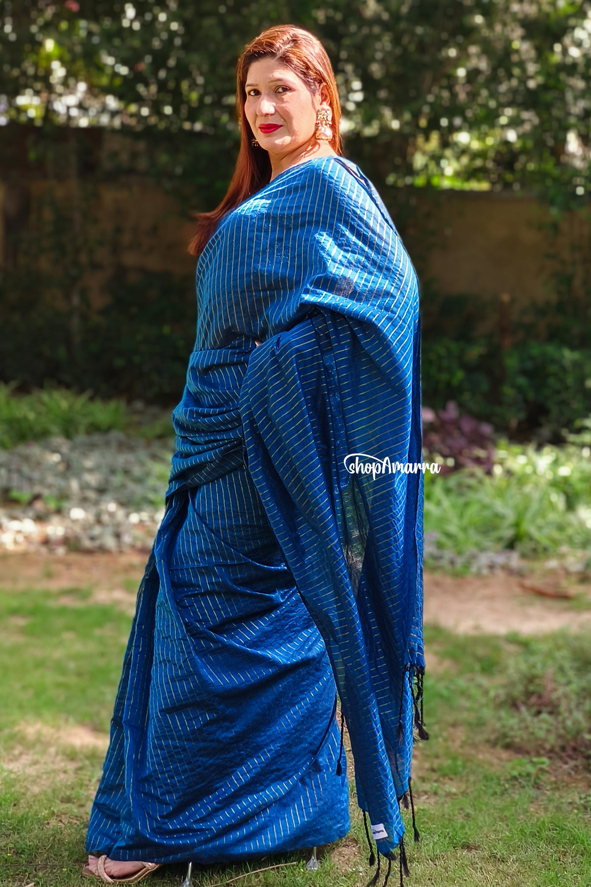 Tute Glow Khadi Cotton Saree