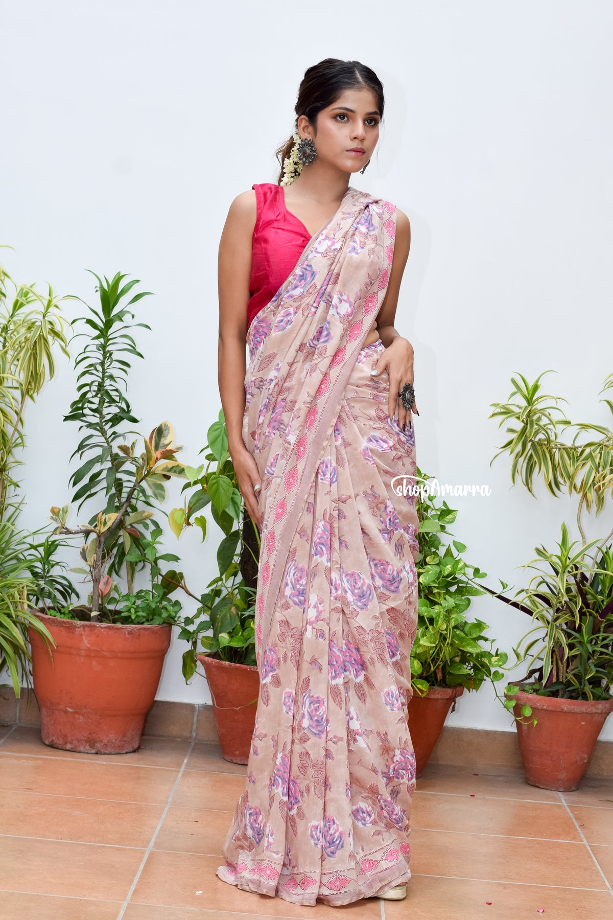 Earthy Rose Premium Soft Cotton Saree