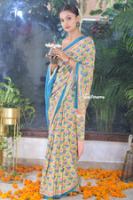 Load image into Gallery viewer, Emerald Blush Crepe Saree
