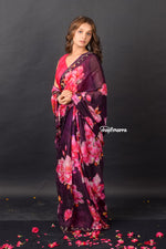 Load image into Gallery viewer, Floral Drift HO Silk Saree
