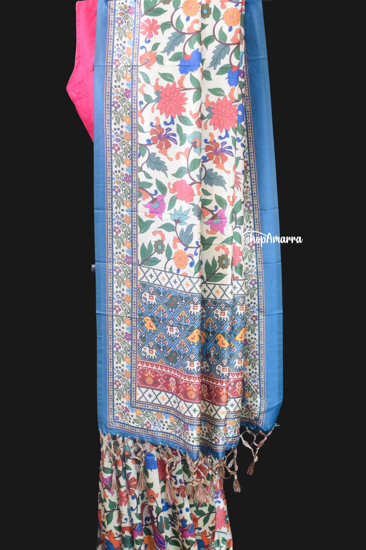 Teal Vasant Silk Saree