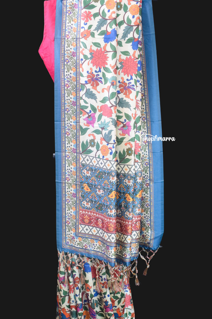 Teal Vasant Silk Saree