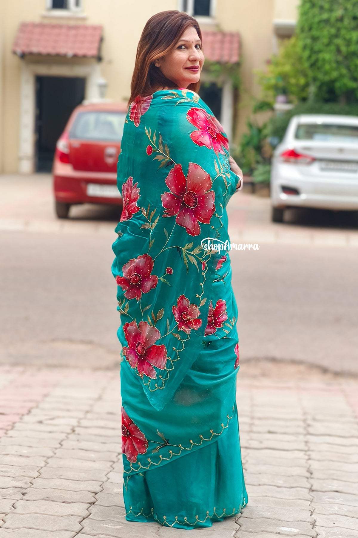 Aqua Petal HO Silk Saree