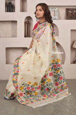 Load image into Gallery viewer, Petal Canvas Jamdani Saree
