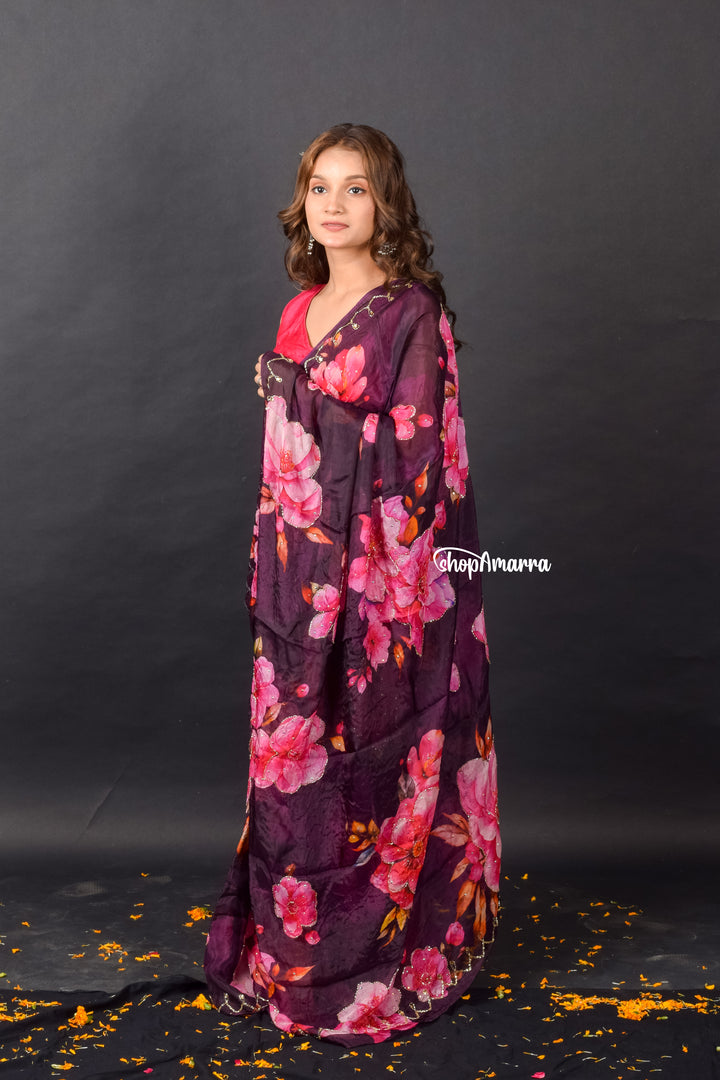 Floral Drift HO Silk Saree