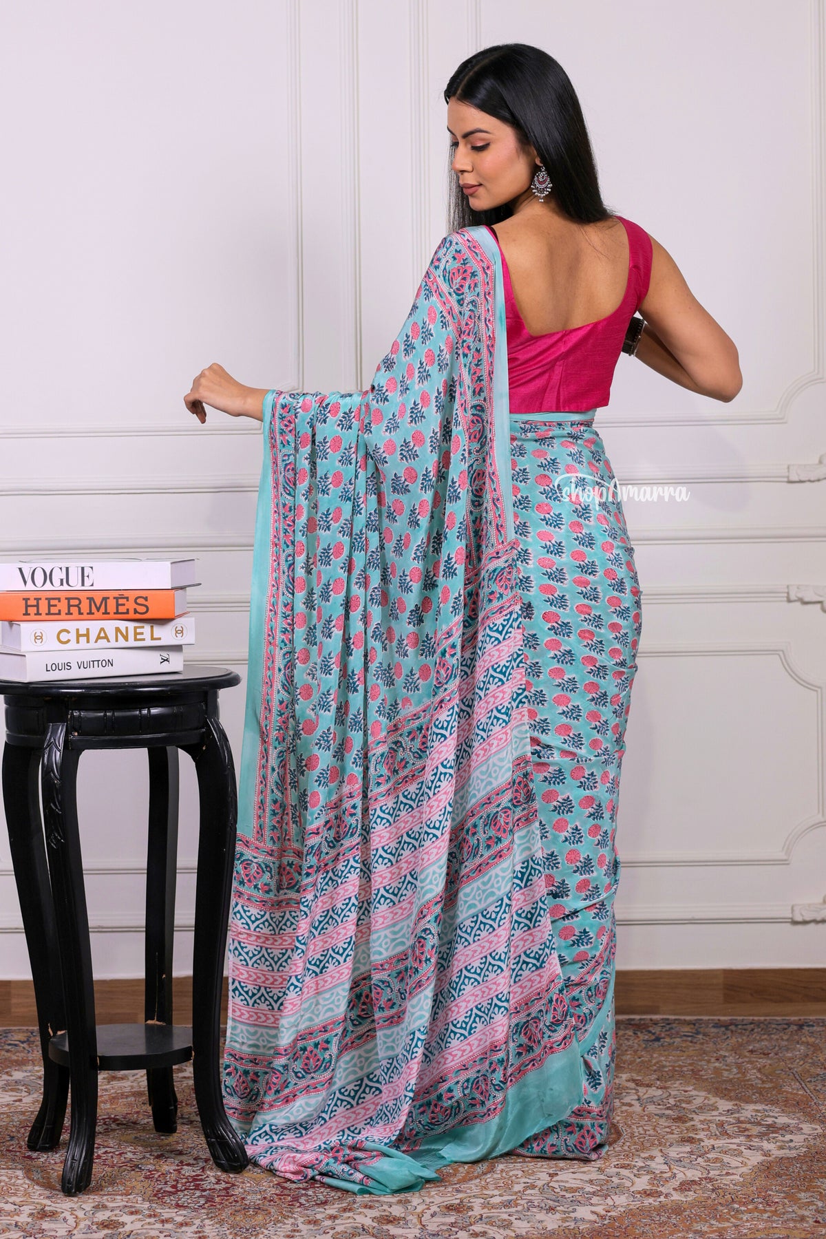 Firoza Crepe Saree