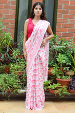 Load image into Gallery viewer, Pink on Pink Satin Saree
