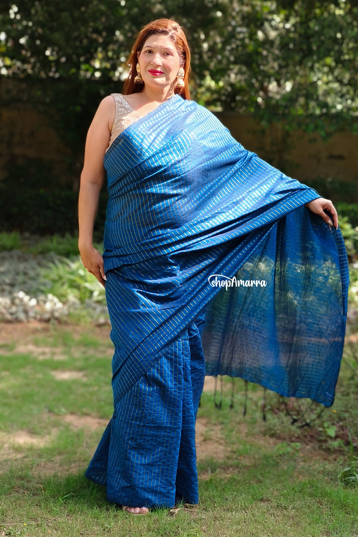Tute Glow Khadi Cotton Saree