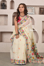 Load image into Gallery viewer, Petal Canvas Jamdani Saree
