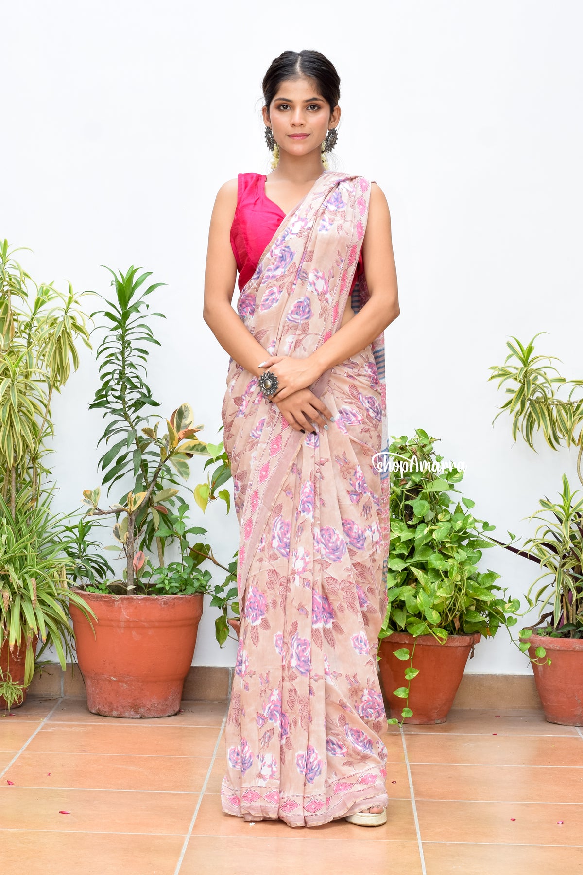 Earthy Rose Premium Soft Cotton Saree