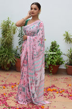 Load image into Gallery viewer, Pink Meadow Ruhi Silk Saree
