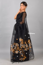 Load image into Gallery viewer, Twilight Elegance Silk Linen Saree
