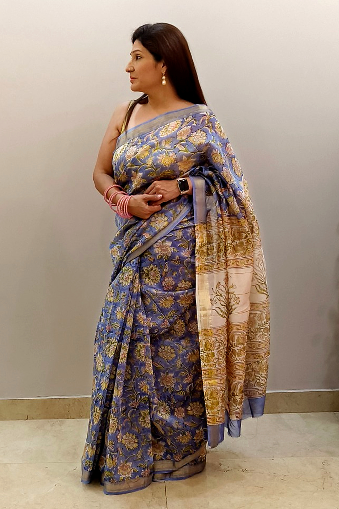 Neel Bahar Maheshwari Saree