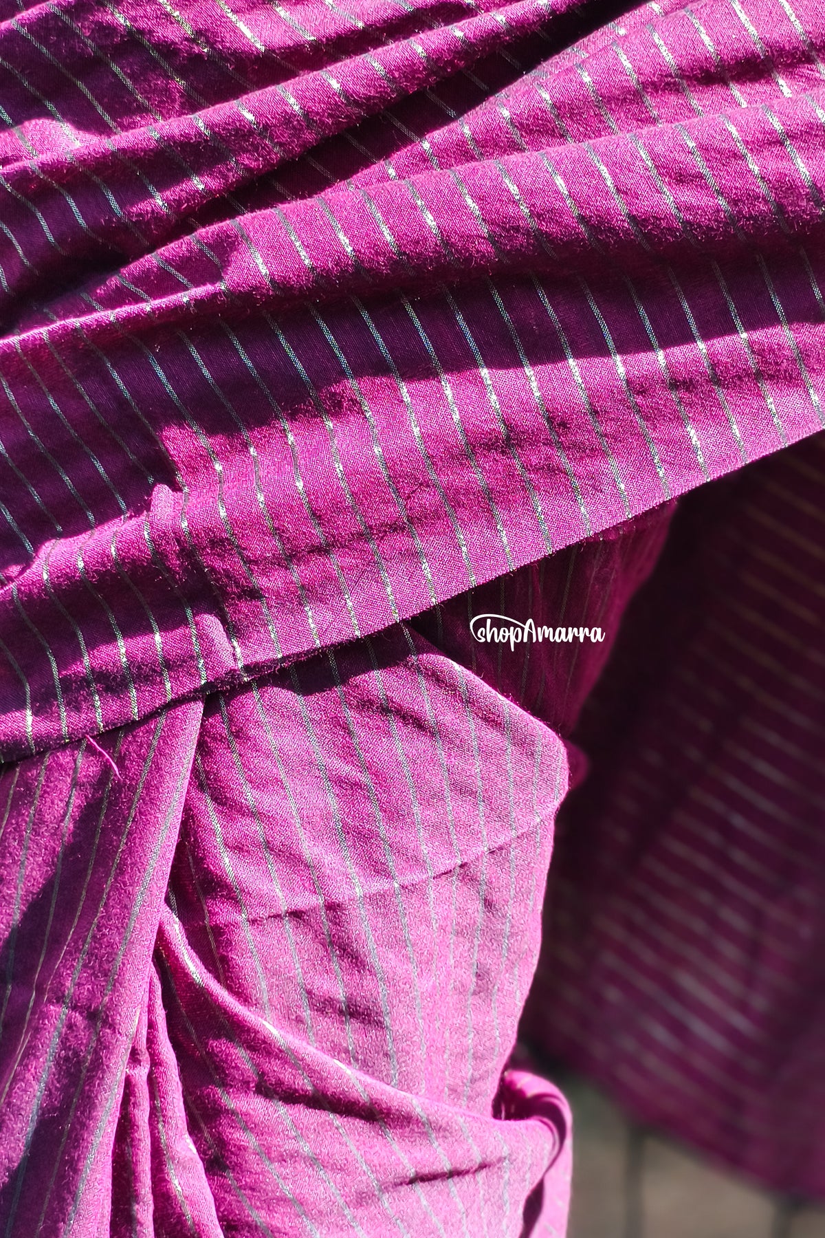 Magenta Glow  Khadi Cotton Saree