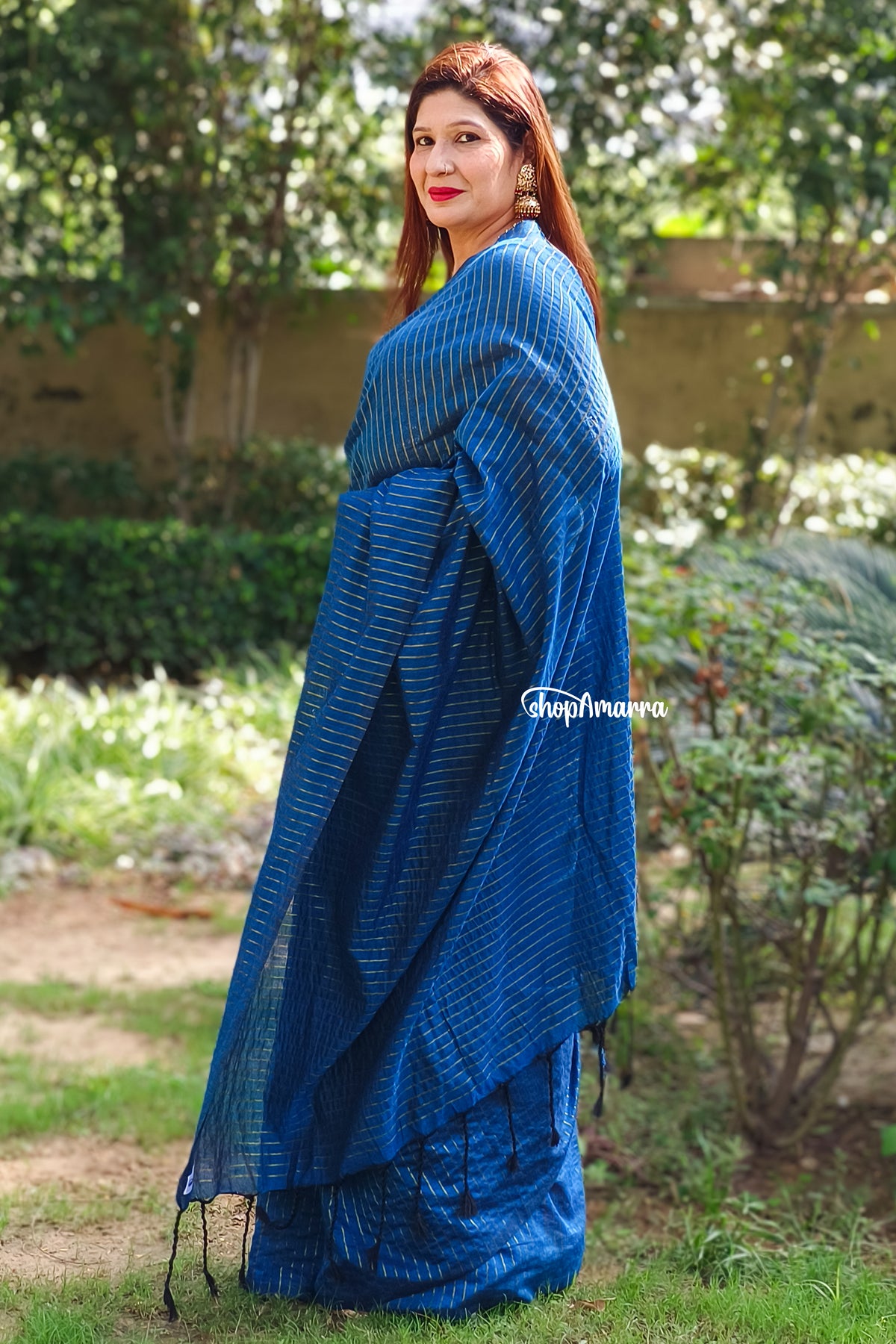 Tute Glow Khadi Cotton Saree