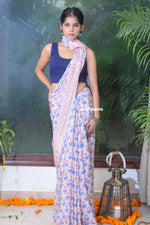 Load image into Gallery viewer, Taupe Garden Crepe Saree
