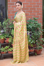 Load image into Gallery viewer, Sunny Meadow Satin Saree
