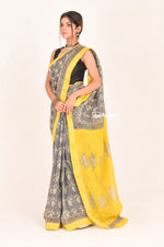 Load image into Gallery viewer, Sunshine Mist Block Printed  Saree
