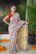 Load image into Gallery viewer, Misty Garden Ruhi Silk Saree
