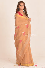 Load image into Gallery viewer, Dessert Bloom Tissue Linen Saree
