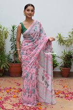 Load image into Gallery viewer, Pink Meadow Ruhi Silk Saree
