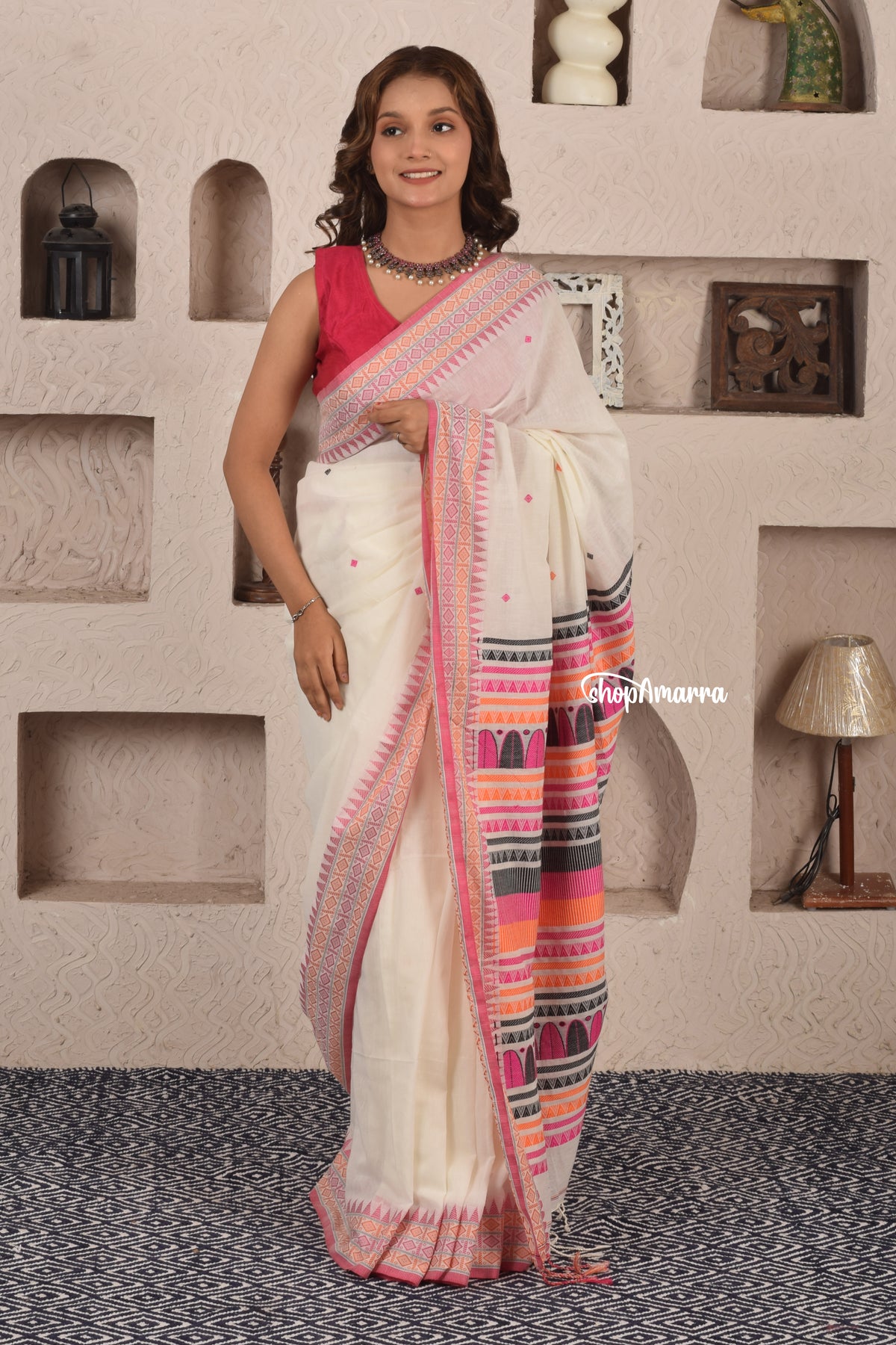 Gulabi Blush Cotton Saree