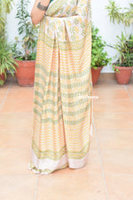 Load image into Gallery viewer, Spring Meadow Satin Saree
