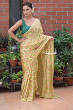 Load image into Gallery viewer, Sunny Meadow Satin Saree
