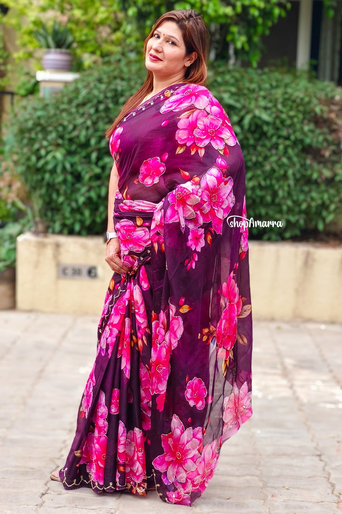 Floral Drift HO Silk Saree