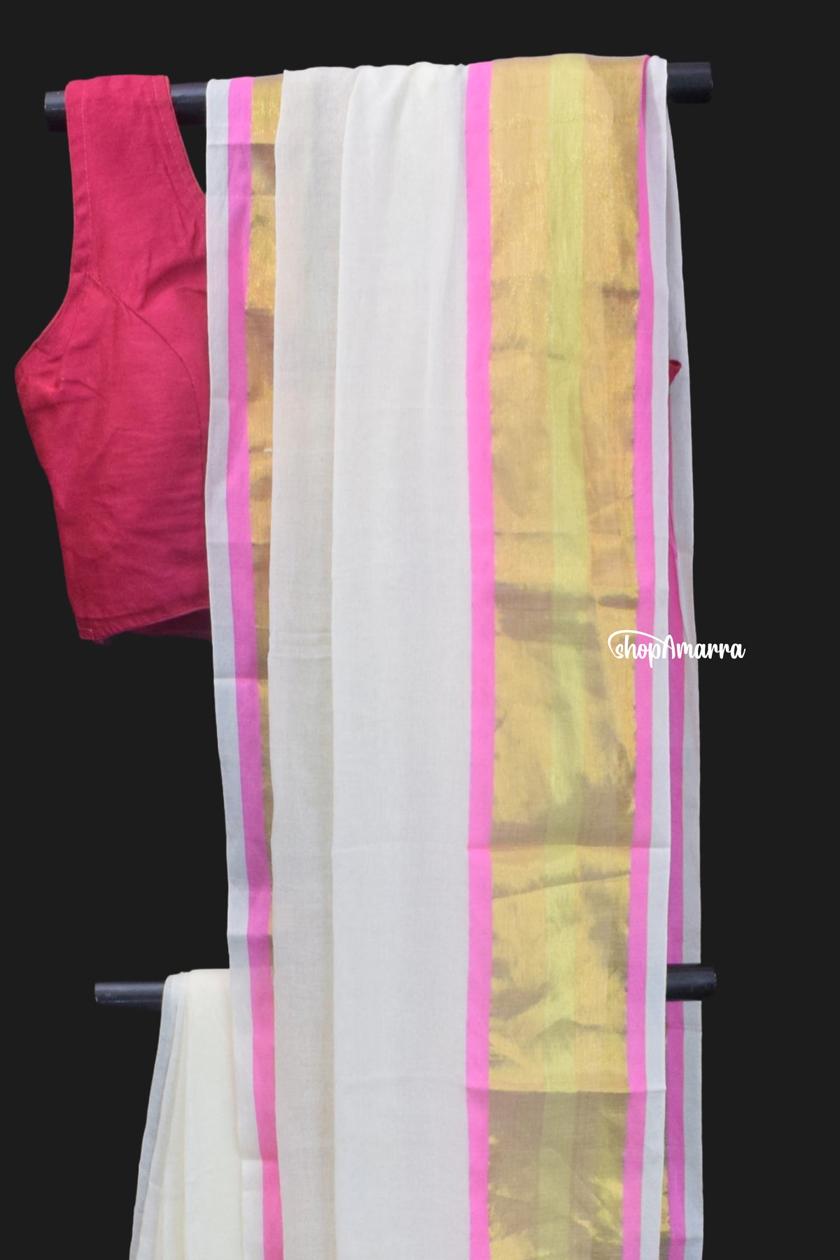 Cotton Candy Glow Mul Cotton Saree