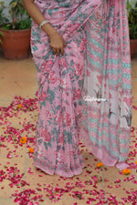 Load image into Gallery viewer, Pink Meadow Ruhi Silk Saree
