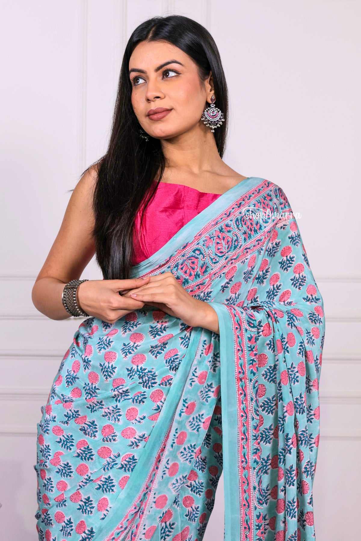 Firoza Crepe Saree
