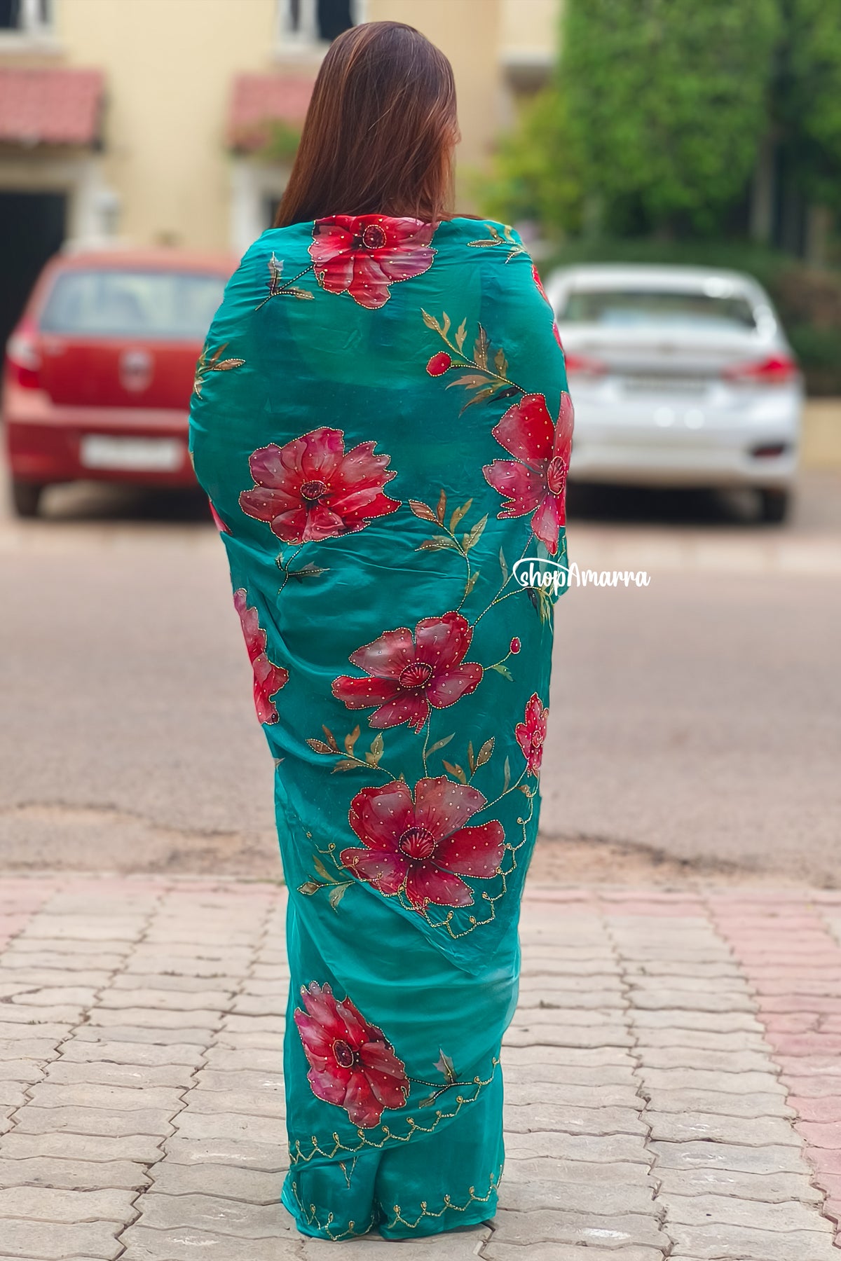 Aqua Petal HO Silk Saree