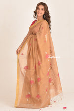 Load image into Gallery viewer, Dessert Bloom Tissue Linen Saree

