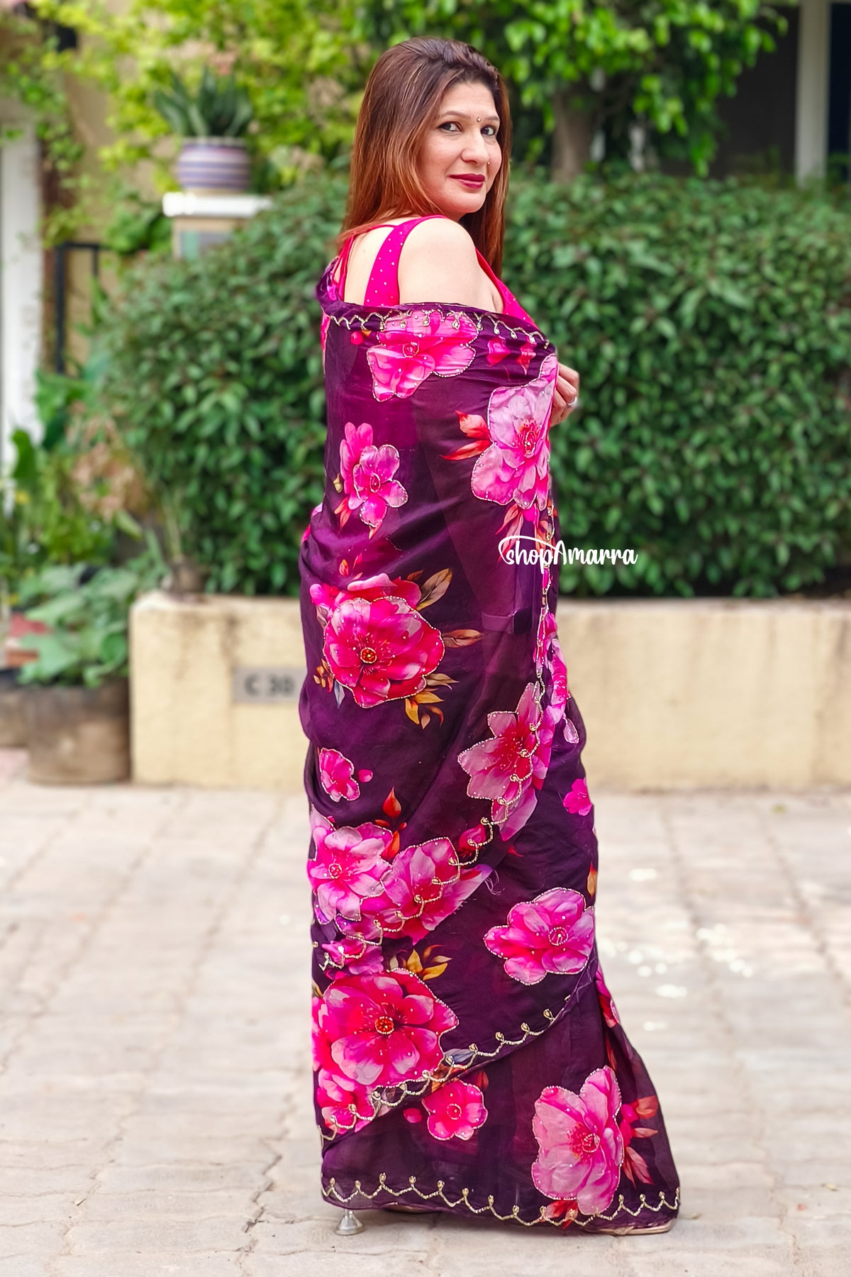 Floral Drift HO Silk Saree