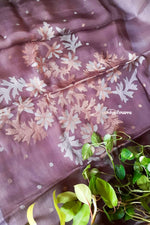 Load image into Gallery viewer, Lavender Mist Silk Linen Saree
