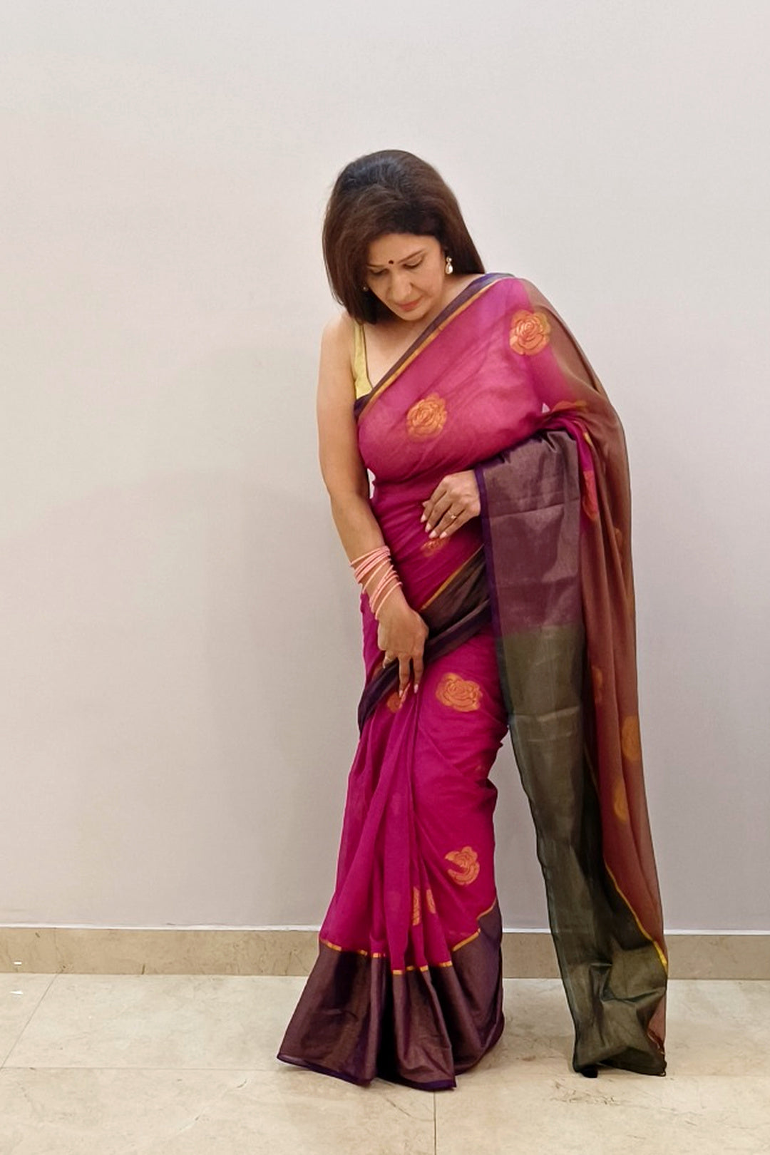 Gulabi Shaam Mul Saree