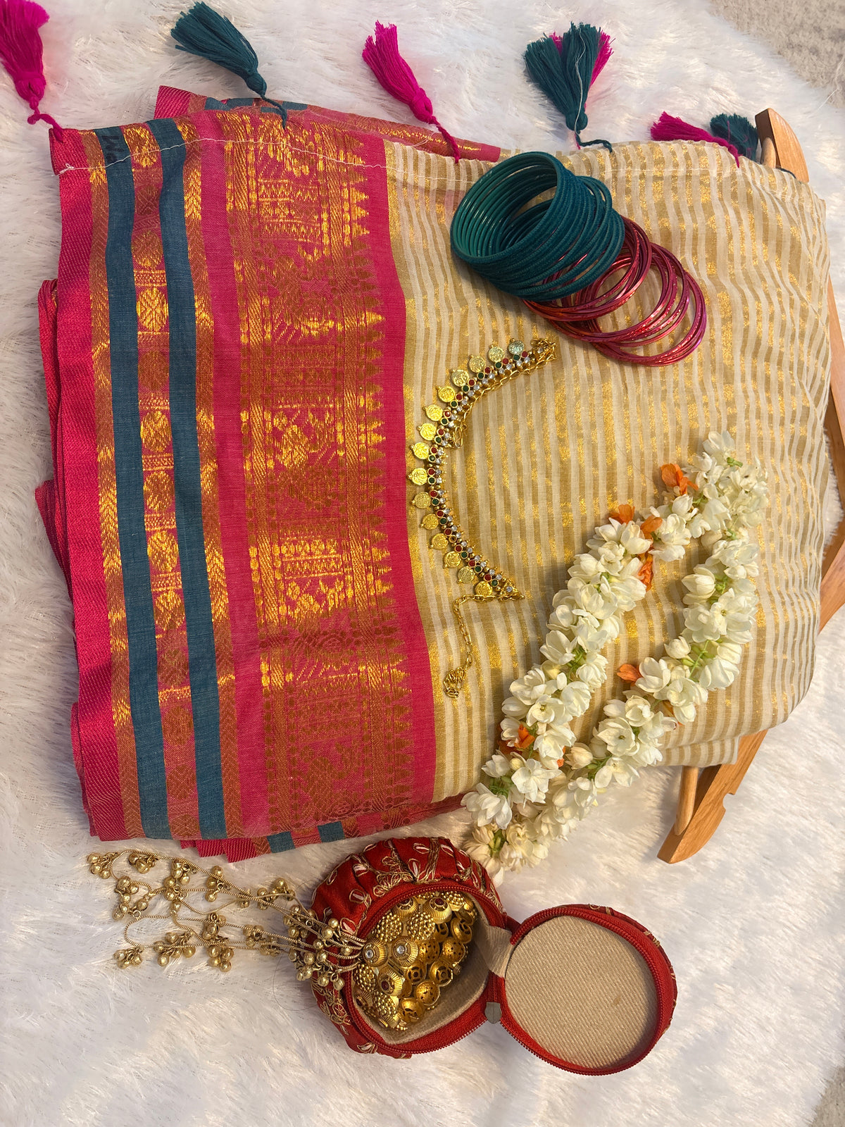Rangriti Mul Zari Saree