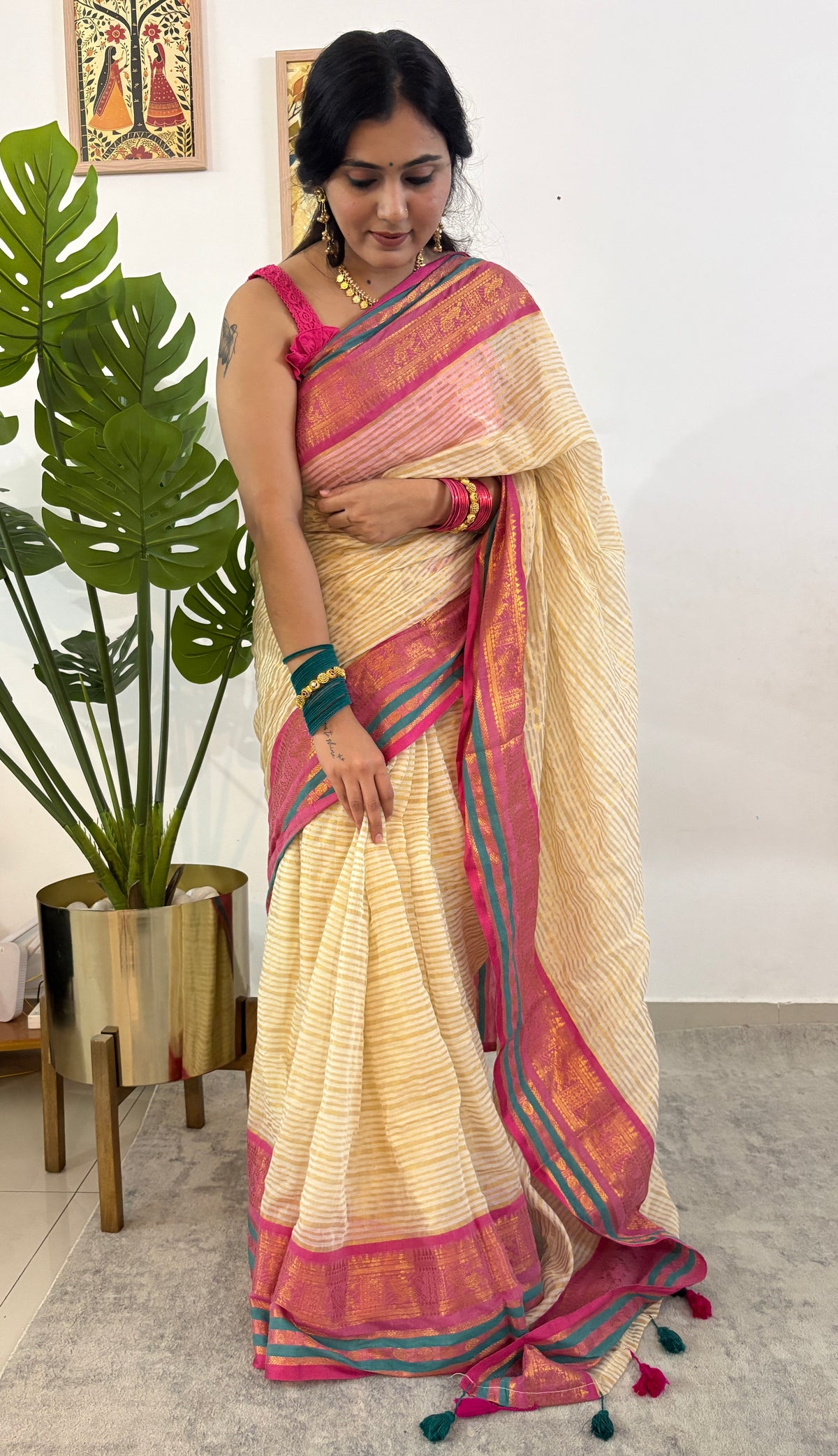 Rangriti Mul Zari Saree